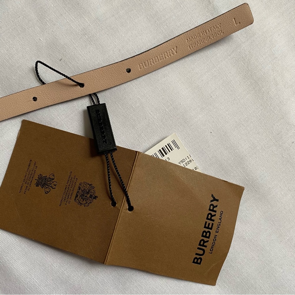 Burberry Dark Brown and Tan Leather Belt - Picture 3 of 3